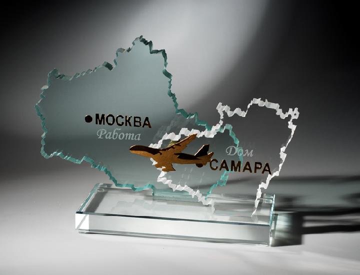 Карта «Москва - Самара» - производство сувениров