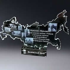 Бизнес подарок руководителю "Карта России" - производство сувениров