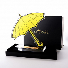 Клубный памятный знак "Желтый зонт" - производство сувениров